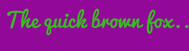 Image with Font Color 3BB826 and Background Color 920999